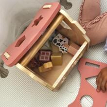 WOOPIE GREEN Wooden Farm Shape and Color Sorter 13 pcs.