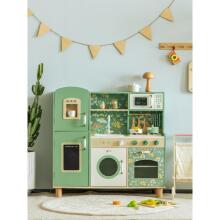 CLASSIC WORLD Large Wooden Vintage Kitchen for Kids + Acc