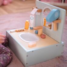 TOOKY TOY tualetas vonios kambariui Medinis tualetas vonios kambariui su priedais