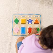 Melissa & Doug Shapes Wooden Art.249866 Montessori Wooden Puzzle Board