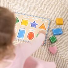 Melissa & Doug Shapes Wooden Art.249866 Montessori Wooden Puzzle Board