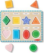 Melissa & Doug Shapes Wooden Art.249866 Montessori Wooden Puzzle Board