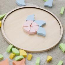 KLASIKINIS PASAULIS Pastelinės Mandala Montessori Dėlionės Mozaikos Gėlės