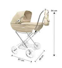 Arrue Katia Jr. Art.250605 Arena Large classic doll stroller with bag