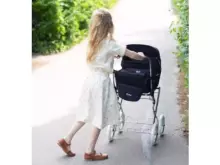 Arrue Prestigio Jr. Art.250608 Paris Large classic doll stroller with bag