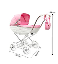 Arrue Princess Jr. Art.250614 Arena Large classic doll stroller with bag