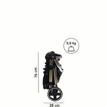 Arrue Ona Art.250633 Black Baby stroller with cradle