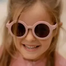 Little Dutch Sunglasses Art.126466 Round Soft Pink
