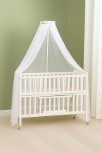 La Bebe™ Canopy Universal Art.252199 Белый Универсальный балдахин / москитная сетка для детской кроватки или колыбельки 150х300 см