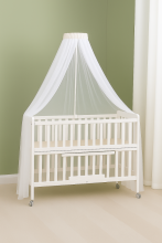 La Bebe™ Canopy Universal Art.252199 Белый Универсальный балдахин / москитная сетка для детской кроватки или колыбельки 150х300 см