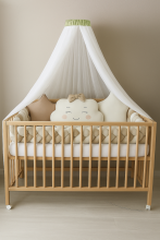 La Bebe™ Canopy Universal Art.252199 Белый Универсальный балдахин / москитная сетка для детской кроватки или колыбельки 150х300 см