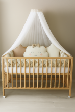 La Bebe™ Canopy Universal Art.252199 Белый Универсальный балдахин / москитная сетка для детской кроватки или колыбельки 150х300 см