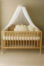 La Bebe™ Canopy Universal Art.252199 Белый Универсальный балдахин / москитная сетка для детской кроватки или колыбельки 150х300 см