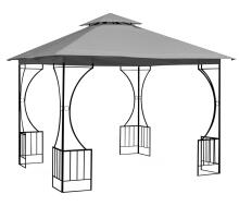 2-in-1 Garden Pavilion Tent 3x3 m with Mosquito Net and Full Walls MultiGarden