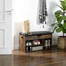 Shoe cabinet shelf with seat LOFT wooden