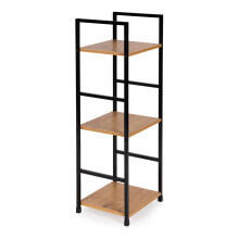 Moderni medinė lentyna, metalinis rėmas LOFT, 3 lentynos