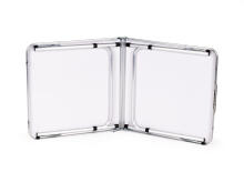 Tourist table foldable camping table white top 120 x 60 cm