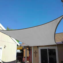 Square sunshade sail, 4x4 m, waterproof canopy, gray, MultiGarden