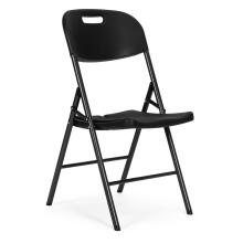 Набор из 2 складных стульев, кейтеринг, металл, HDPE, черный, ModernHome