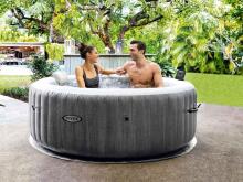 Išpūstas jacuzzi karštas vonia su hidromasažu 4 asmenims 196x71 cm WIFI premium priedai INTEX 28440