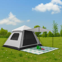 Pop-Up Camping Tent for 4 People Igloo 1500 mm Waterproof MultiGarden