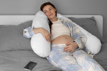 La Bebe™ Rich Satin Nursing Maternity Pillow Art.15616 30x104 cm