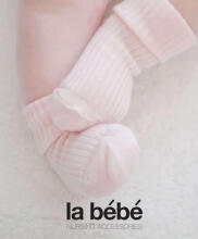 La bebe™ Natural Eco Cotton Baby Socks Art.81008 Blue Натуральные хлопковые носочки для новорожденного  [made in Estonia]