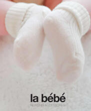 La bebe™ Natural Eco Cotton Baby Socks Art.81008 Blue Натуральные хлопковые носочки для новорожденного  [made in Estonia]