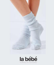 La bebe™ Natural Eco Cotton Baby Socks Art.81008 Blue Натуральные хлопковые носочки для новорожденного  [made in Estonia]