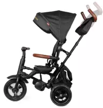 Bebe Basic Rito Deluxe Art.254139 Brown Children's tricycle with handlebars, roof and inflatable wheels