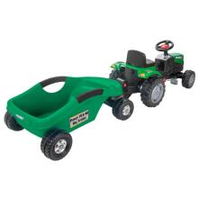 WOOPIE Pedalų Traktorius Didelis PowerTrac su XXL Priekaba
