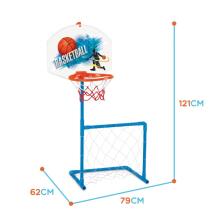 WOOPIE 2-in-1 krepšinio ir futbolo vartų rinkinys + kamuolys