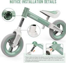 Mncylion Balance Bike Bobike Art.255175 Green Children's bicycle - runner with metal frame