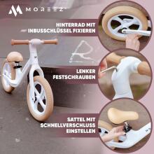 Moreez Balance Bike Art.255179 Black Children's bicycle - runner with metal frame
