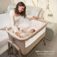 Lorelli Millie Art.10080732501 Black Cot for comfortable co-sleeping 2 in 1