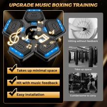 Music Boxing Machine Art.255571 Musical boxing trainer for kids and adults, wall-mounted boxing pad with Bluetooth and gloves