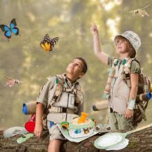 WOOPIE Little Explorer Set Binoculars Compass Insect Net Butterfly Flashlight