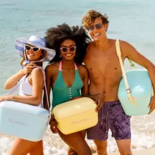 Polarbox Cool Box Retro Cooler Art.255940 Pop Yellow Camping Refrigerator 12L