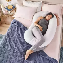 La Bebe™ Maternity Pillow Cotton Sì -Duo Art.256000 White 100% cotton. Multifunctional maternity pillow with memory foam filling