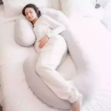 La Bebe™ Maternity Pillow Cotton Sì -Duo Art.256000 White 100% cotton. Multifunctional maternity pillow with memory foam filling
