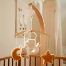Little Dutch medinė muzikinė karuselė Newborn Naturals FSC Art.8400