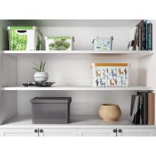 Dėžutė su dangteliu Deco Stockholm L 39.5x29.5x23.5cm Žali lapai