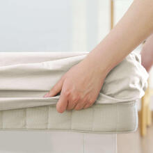 La Bebe™ Cotton 89x38+5cm Art. 24440 White cotton fitted sheet
