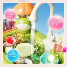 Play Sink Toy Art.257368 Green Кухонная раковина с аксессуарами