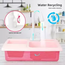 Play Sink Toy Art.257370 Blue  Кухонная раковина с аксессуарами