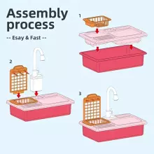 Play Sink Toy Art.257370 Blue  Кухонная раковина с аксессуарами
