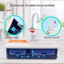 Play Sink Toy Art.257370 Blue  Кухонная раковина с аксессуарами