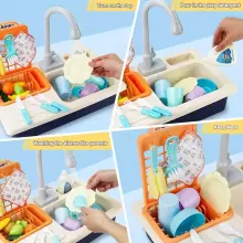 Play Sink Toy Art.257371 Pink  Кухонная раковина с аксессуарами