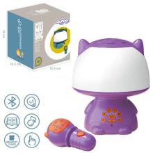 WOOPIE Multifunctional RGB Lamp Bluetooth Speaker Karaoke Voice Modulator SD Card AUX Purple