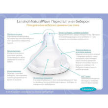 Lansinoh NaturalWave® Slow Flow Teats GB Art.75900 greito pratekėjimo žindukas 2 vnt